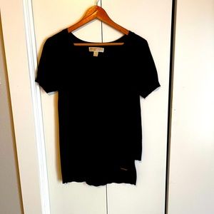 Navy short sleeve sweater. Michael Korrs. Size Small.